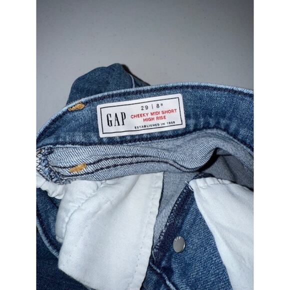 Gap Cheeky Midi Short High-Rise 29/8R Button Fly Women's Jeans - Picture 5 of 6